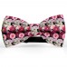 Papion personalizat, model crizanteme, flori roz